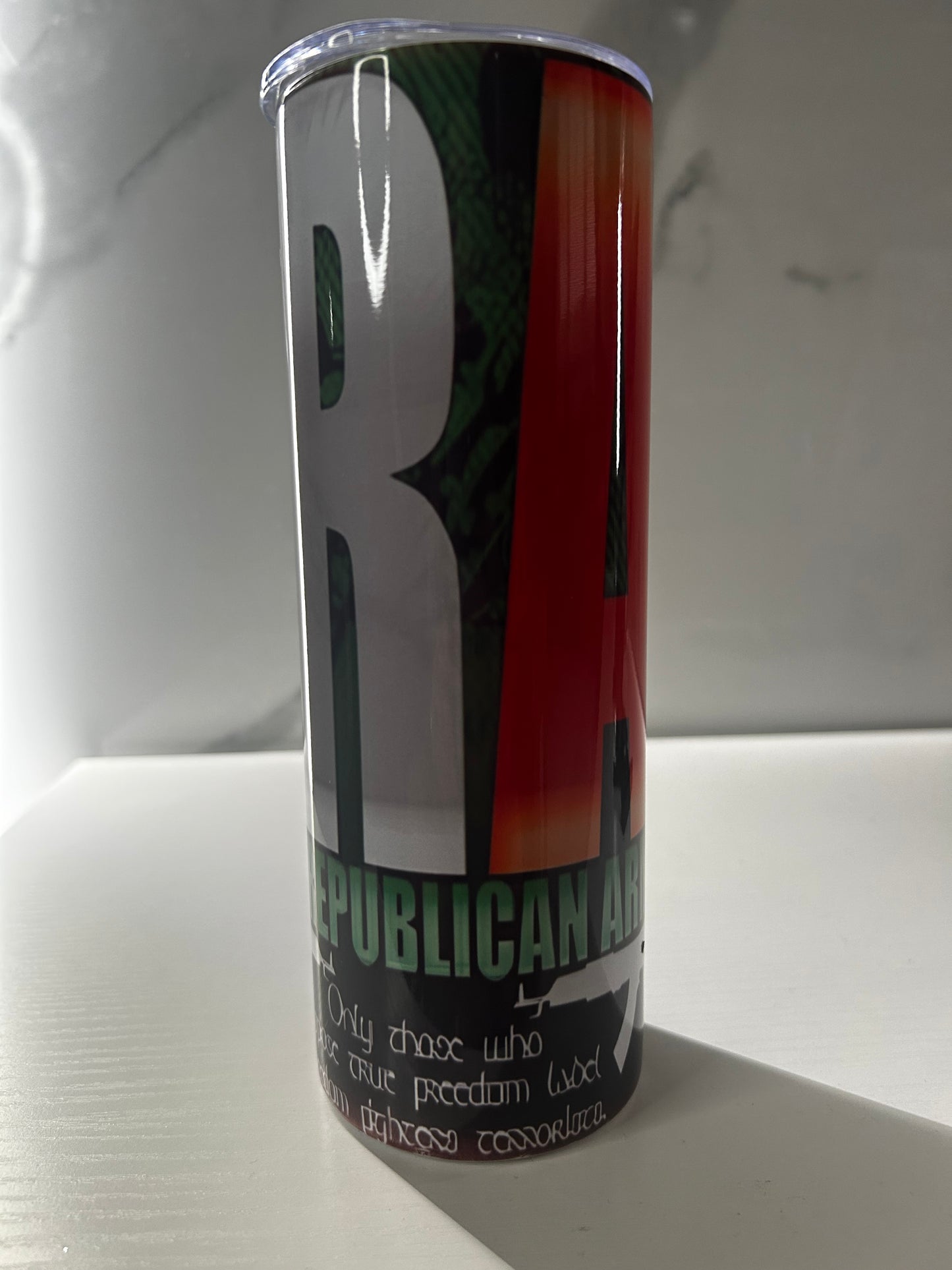 IRA Irish Republican Army BLACK 20oz Large Skinny Tumbler