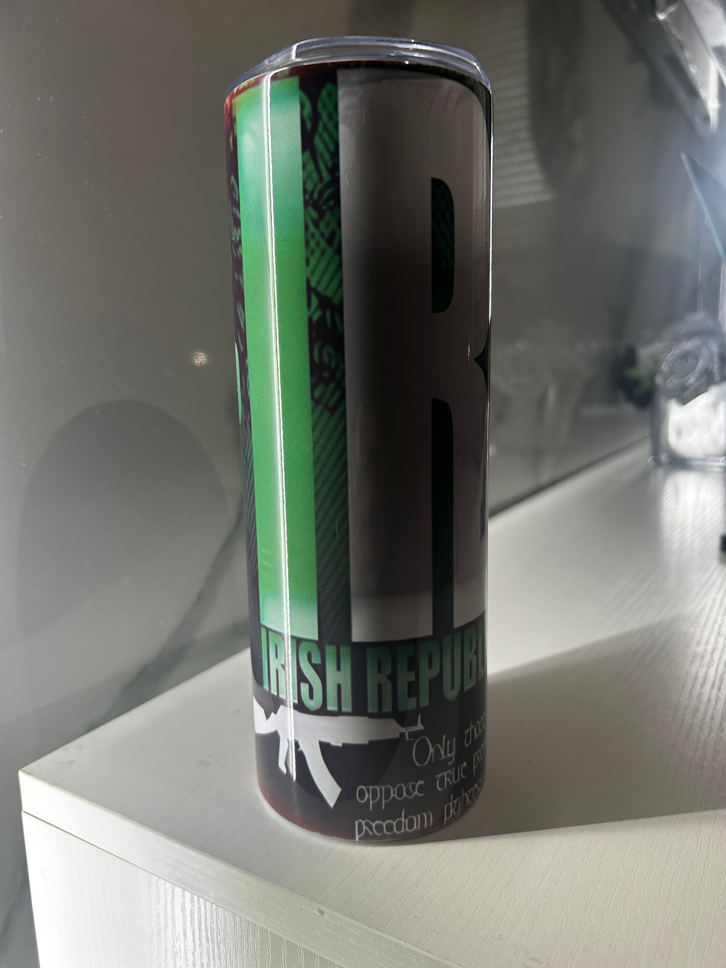 IRA Irish Republican Army BLACK 20oz Large Skinny Tumbler