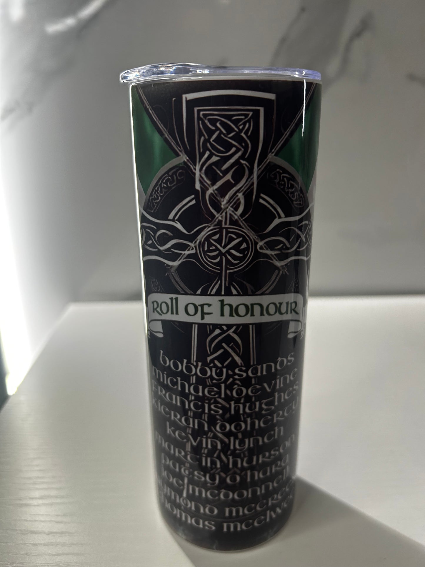 HUNGER STRIKER Roll Of Honour 20oz Large Skinny Tumbler