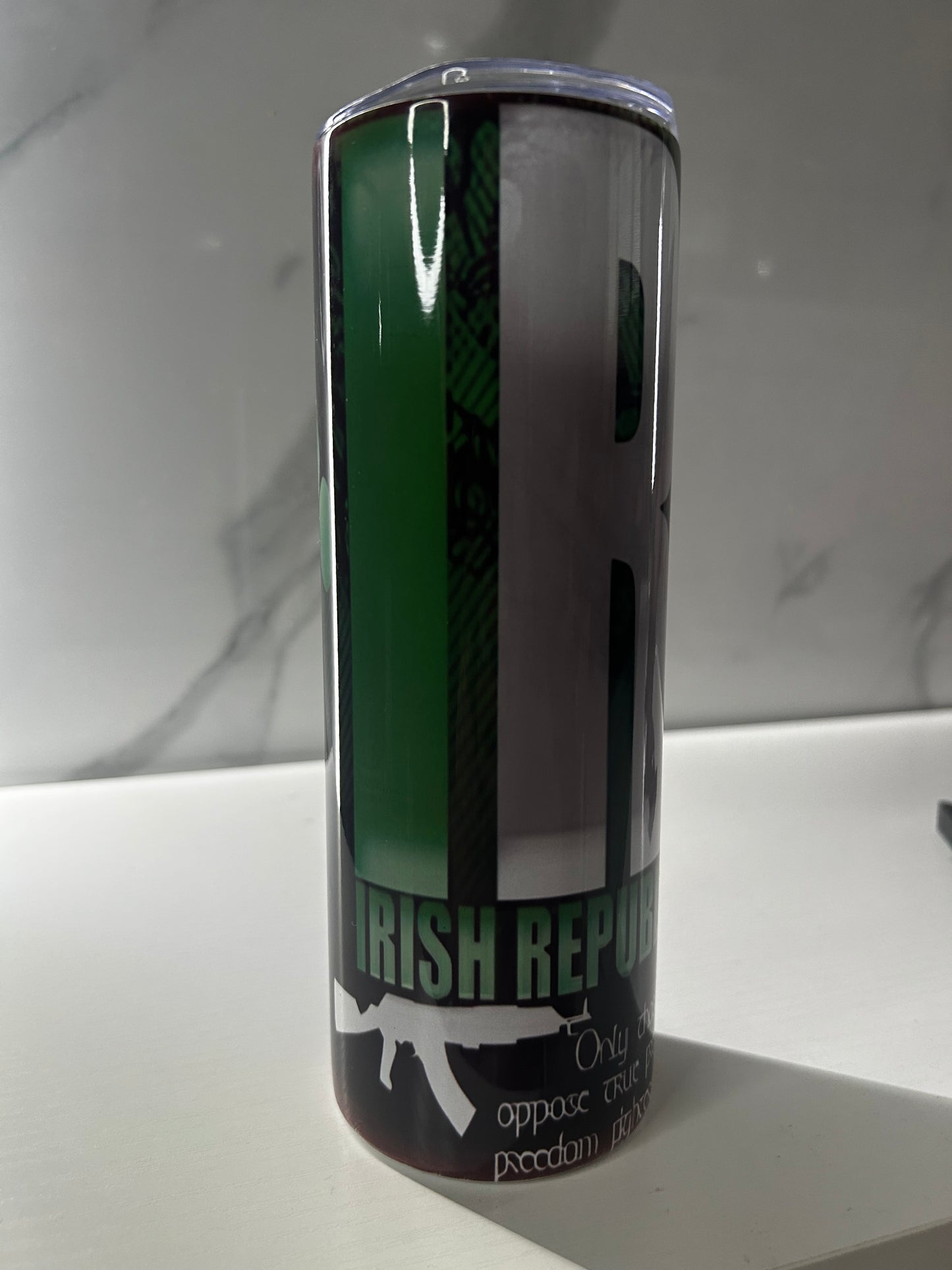 IRA Irish Republican Army BLACK 20oz Large Skinny Tumbler