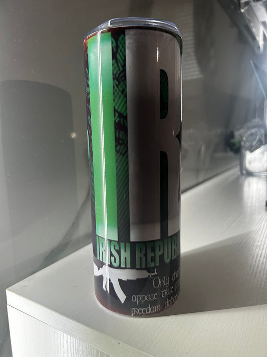 IRA Irish Republican Army BLACK 20oz Large Skinny Tumbler