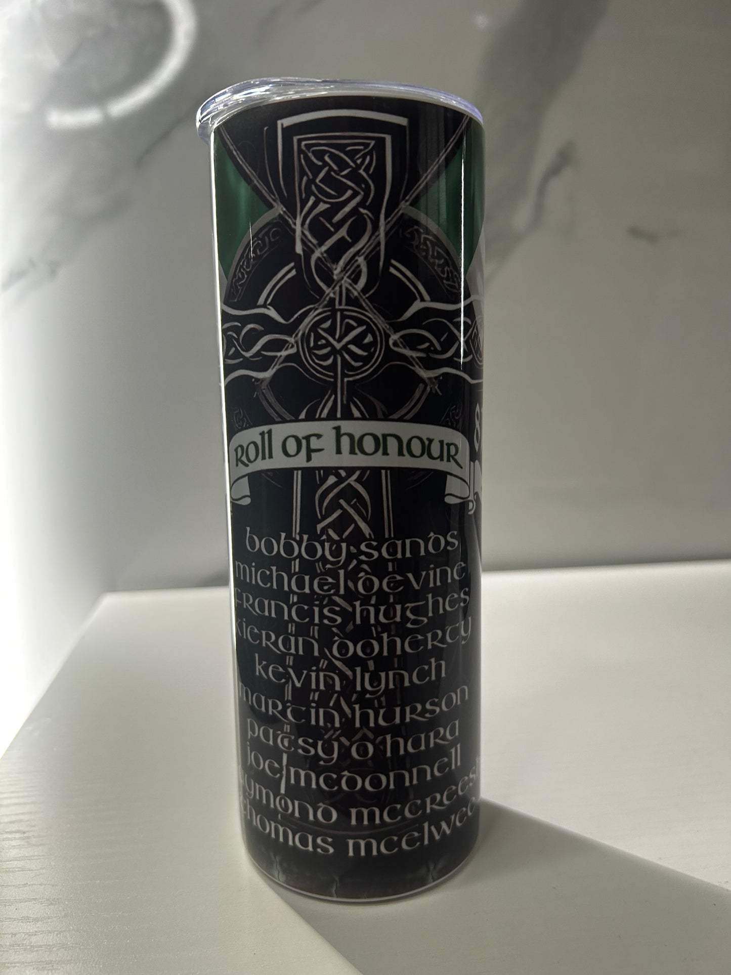 HUNGER STRIKER Roll Of Honour 20oz Large Skinny Tumbler