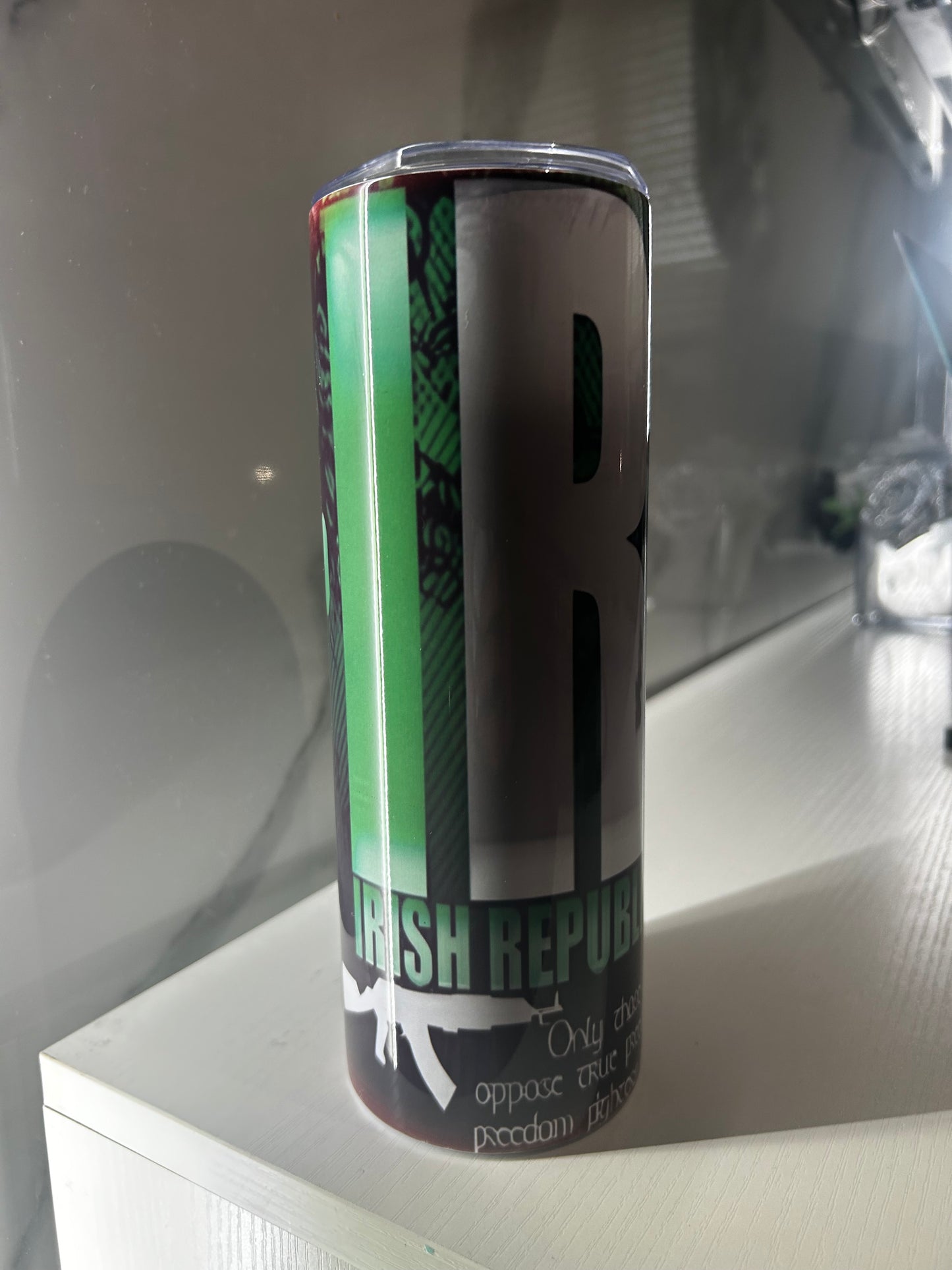 IRA Irish Republican Army BLACK 20oz Large Skinny Tumbler