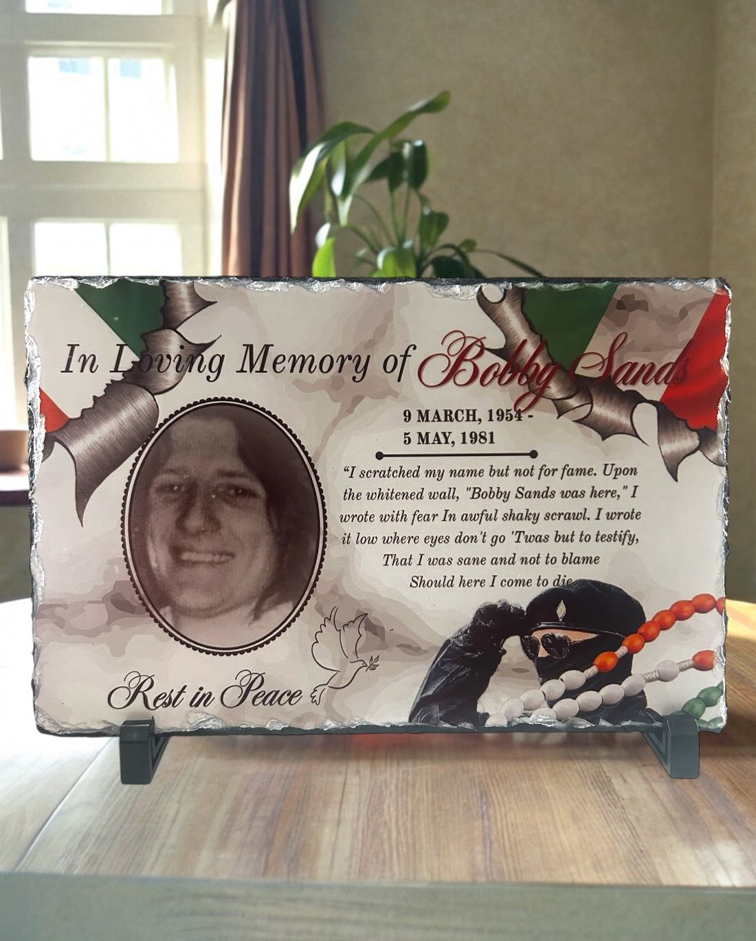 Bobby Sands Large Photo Rock slates #002