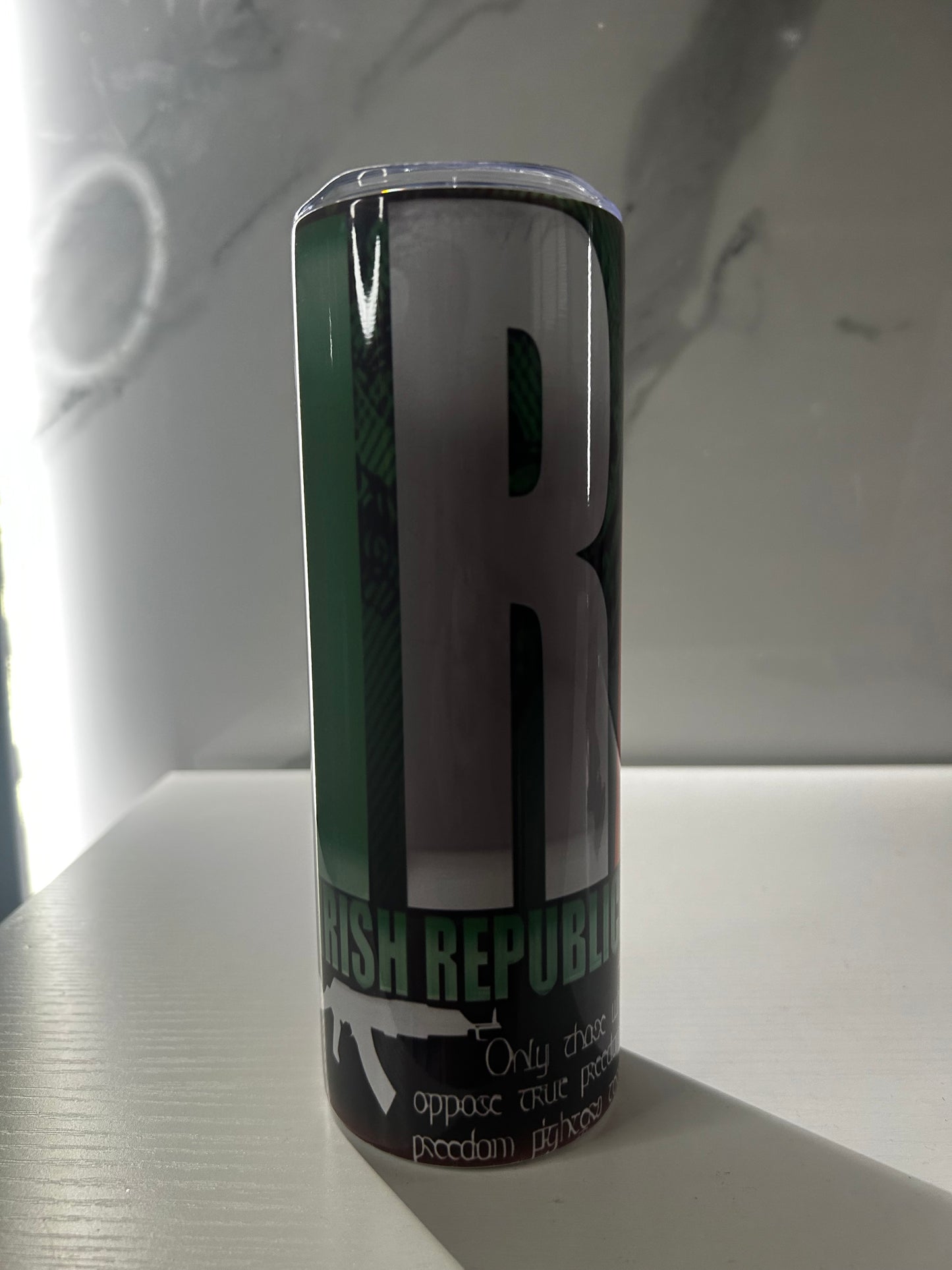 IRA Irish Republican Army BLACK 20oz Large Skinny Tumbler