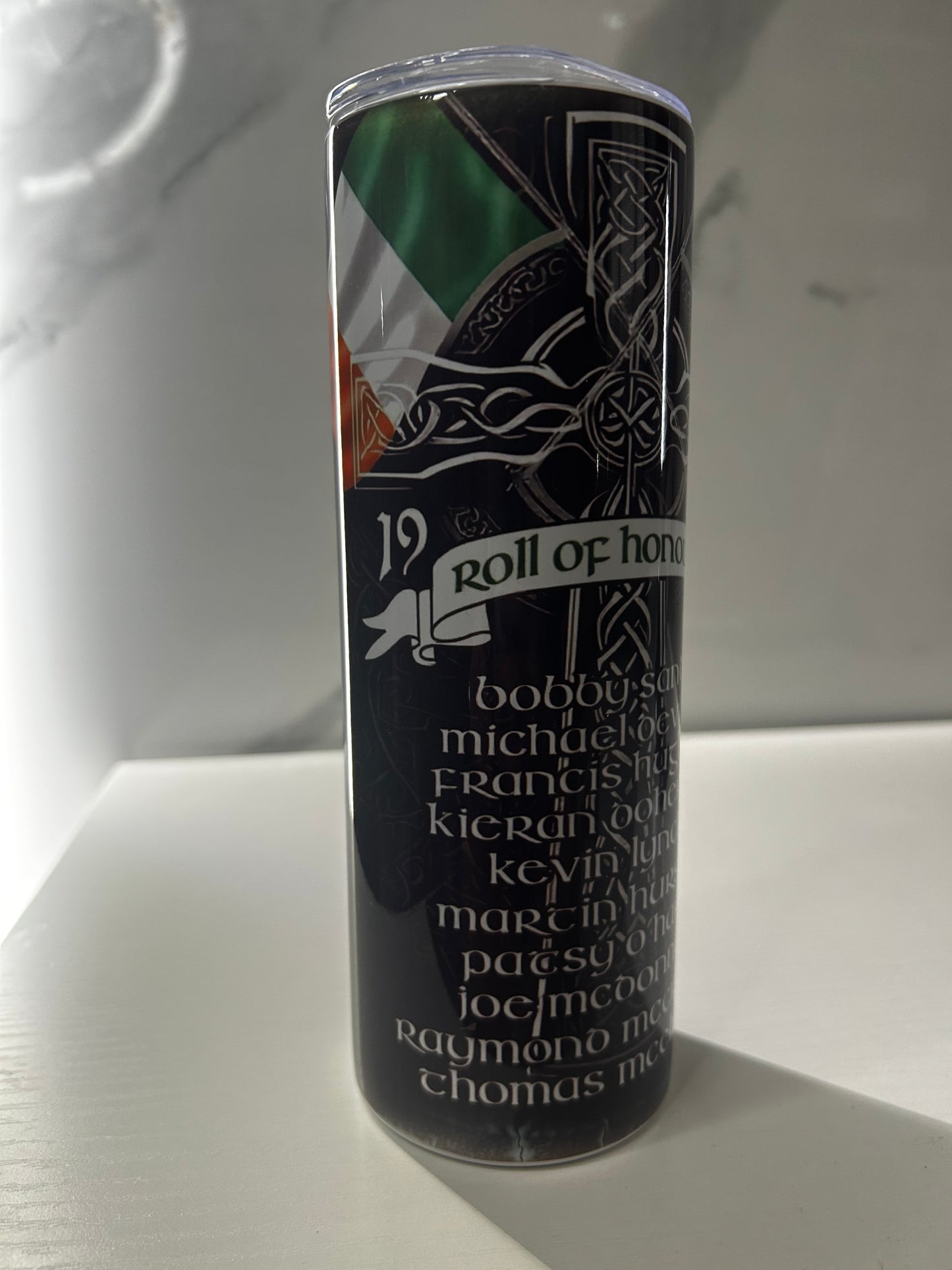 HUNGER STRIKER Roll Of Honour 20oz Large Skinny Tumbler