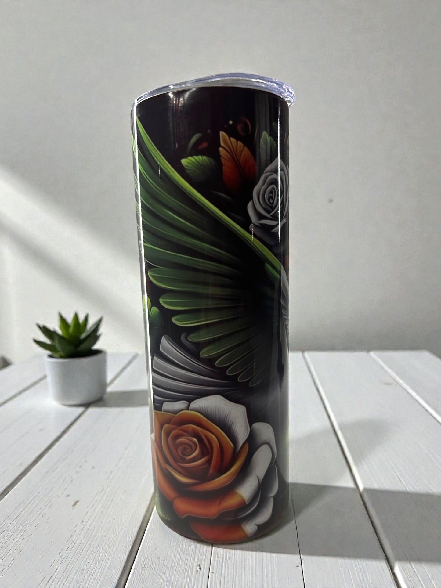 TRICOLOUR DOVE In Hand Colour 20oz Large Skinny Tumbler