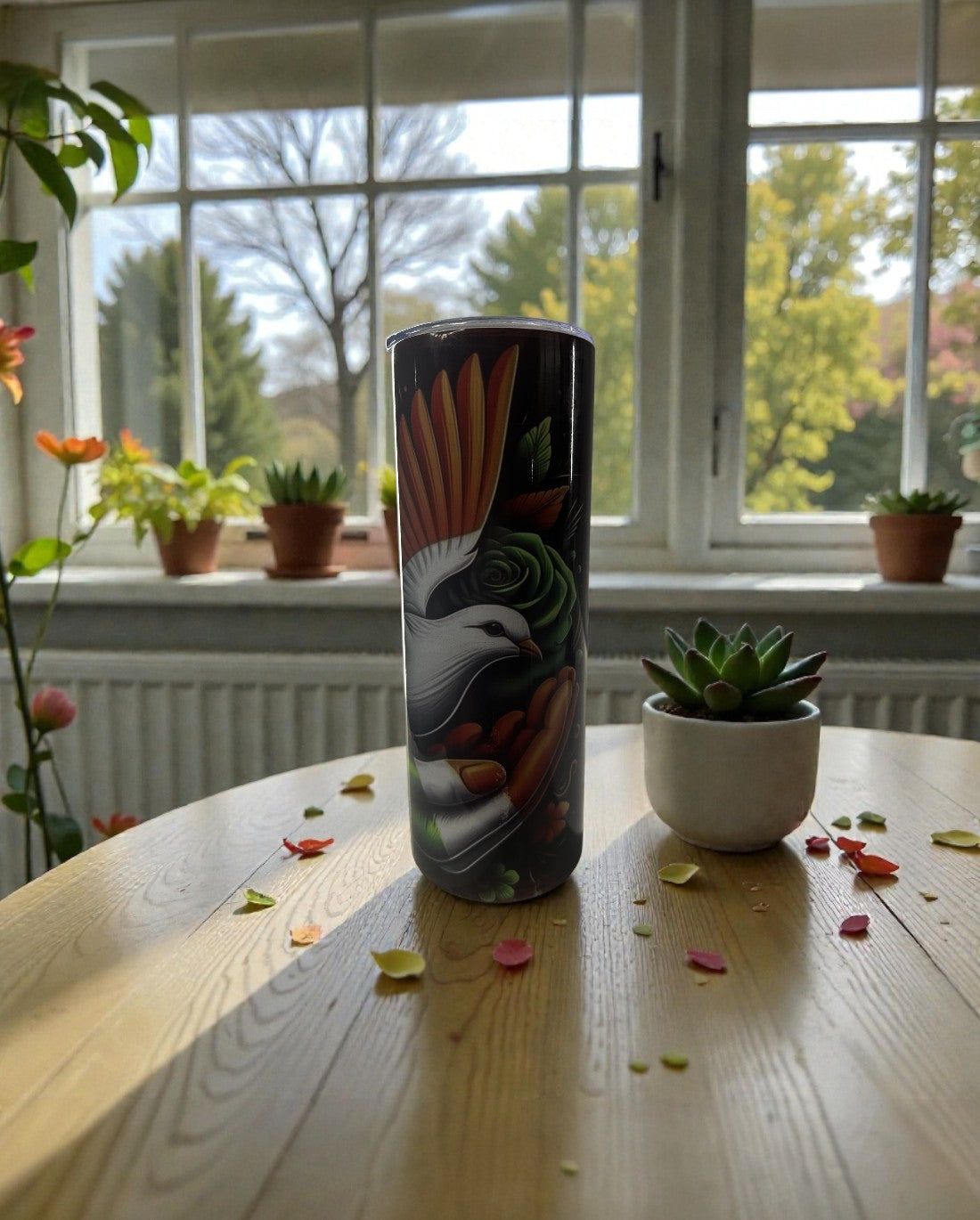 TRICOLOUR DOVE In Hand Colour 20oz Large Skinny Tumbler